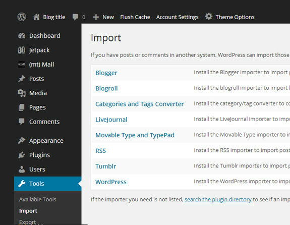 Import the Content to Another WordPress site
