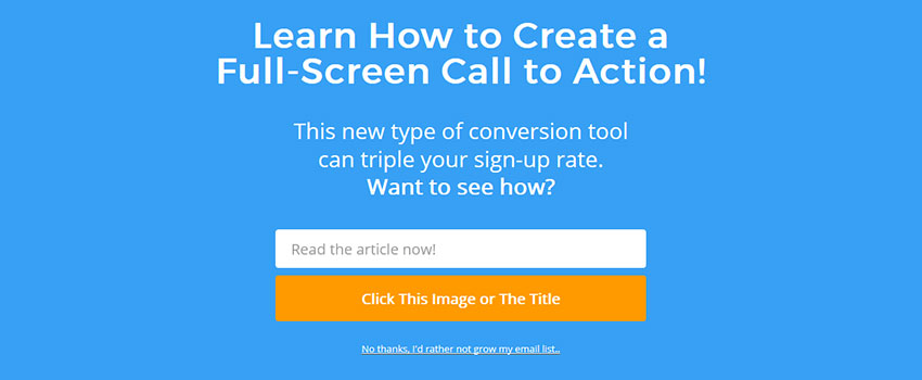 How to Create a Welcome Mat (Full-screen Call to Action) For Your WordPress Website