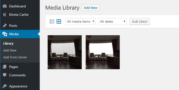 files in media library
