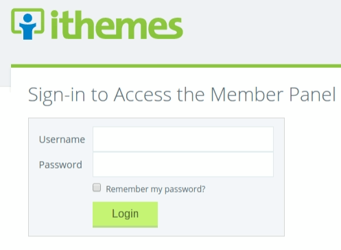 iThemes Stash sign-in